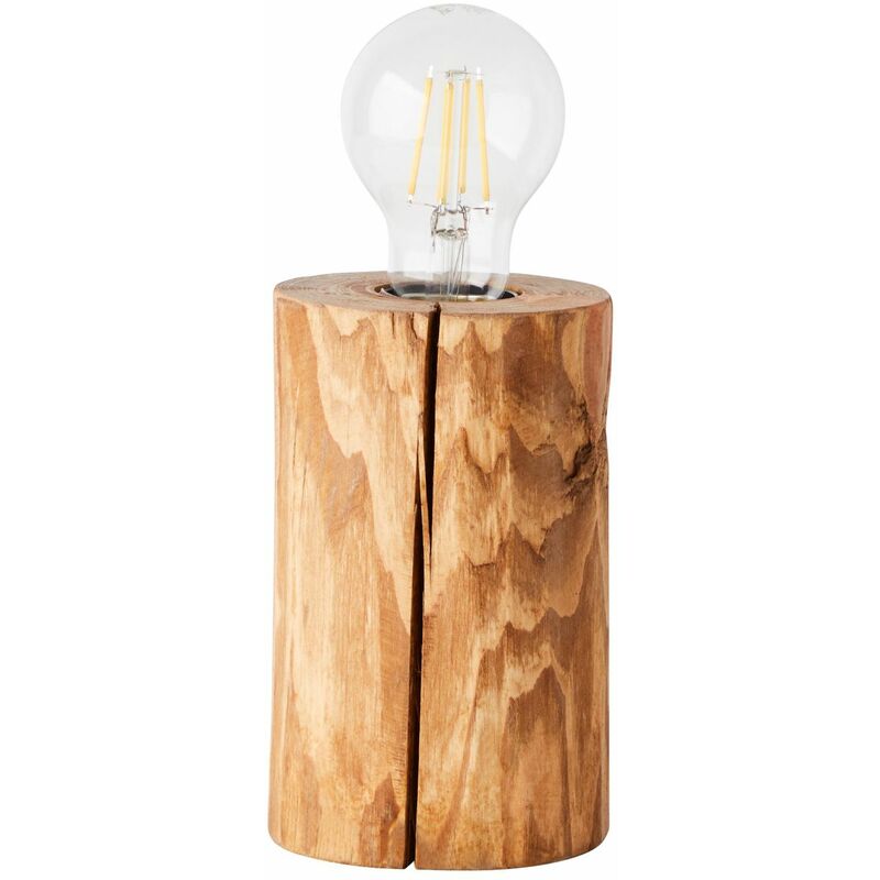 BRILLIANT Lampe, Trabo Tischleuchte 15cm kiefer gebeizt, Holz, 1x A60, E27,  25W,Normallampen (nicht enthalten)