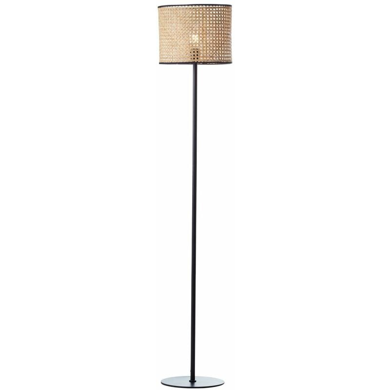 BRILLIANT Lampe Wiley Standleuchte 1flg (nicht für rattan Mit geeignet E27, A60, 60W, Normallampen Fußschalter enthalten) 1x