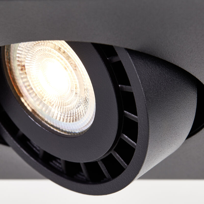 Brilliant Doro LED Deckenleuchte 1flg sand schwarz, Metall, 1x LED, GU10, 4,5  W, LED-Reflektorlampe inklusive (Lichtstrom: 345lm, Lichtfarbe: 3000K)
