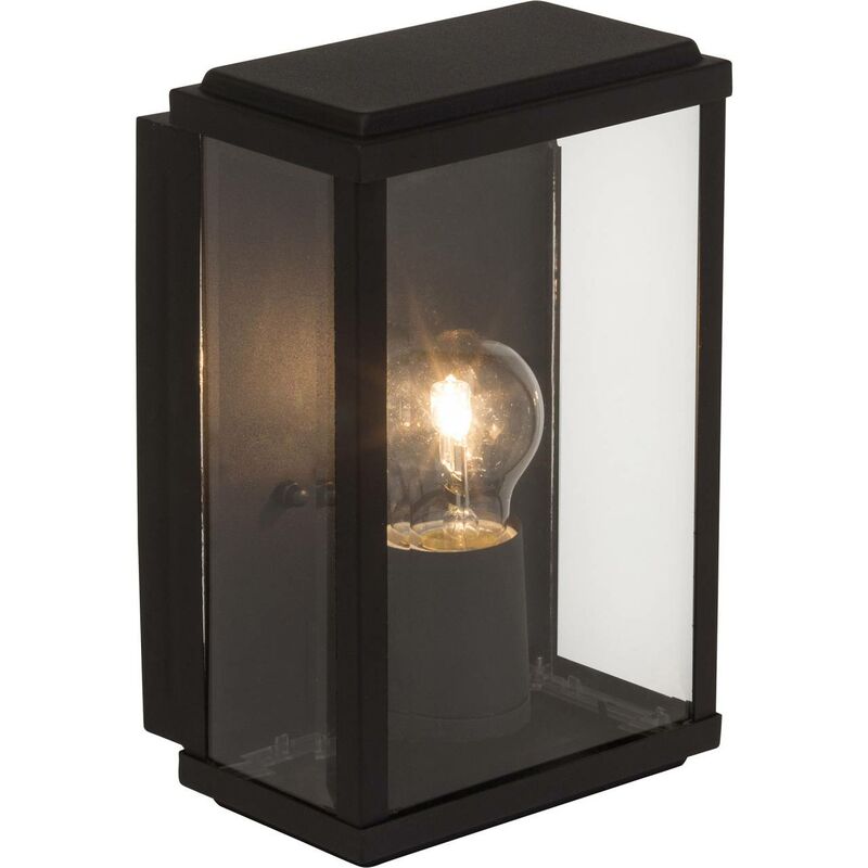 BRILLIANT Lampe Gaia Außenwandleuchte schwarz 1x A60, E27, 60W, geeignet für  Normallampen (nicht enthalten) IP-Schutzart: 44 - spritzwassergeschützt
