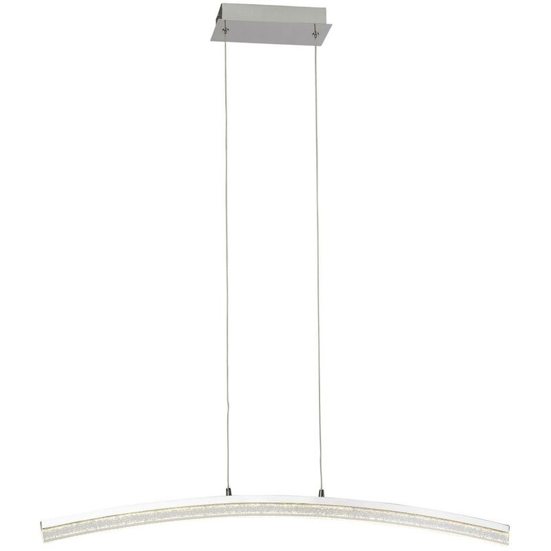 3 dimmbar Sparkling 3000K) 1x Wandschalter chrom Pendelleuchte LED 21W (1680lm, in LED Über Stufen BRILLIANT Lampe integriert,