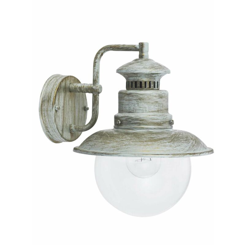 E27, enthalten) 60W, - Lampe für 44 spritzwassergeschützt A60, geeignet Außenwandleuchte IP-Schutzart: (nicht weiß-goldfarbig BRILLIANT Artu 1x Normallampen hängend