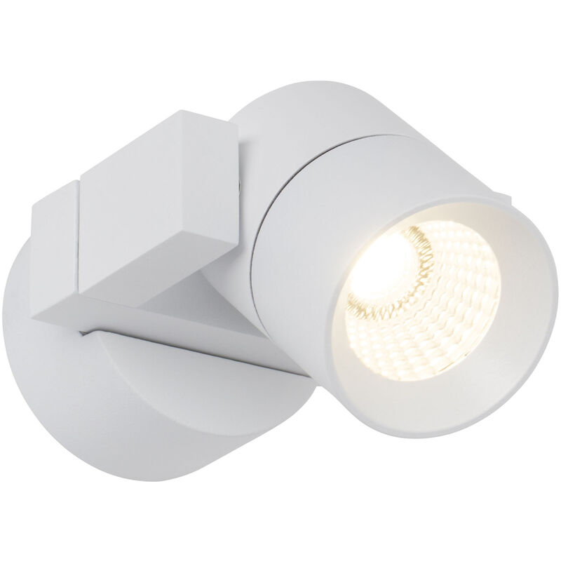 1x - AEG Kristos 54 (360lm, 3000K) 4W Lampe LED integriert (COB-Chip), spritzwassergeschützt LED Außenwandspot IP-Schutzart: weiß