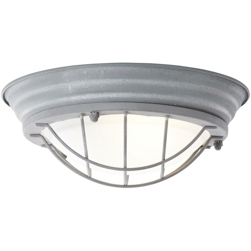 BRILLIANT Lampe Typhoon LED-Leuchtmittel für (nicht Deckenleuchte enthalten) Für grau Wand- geeignet geeignet E27, A60, Beton/weiß 29cm 1x Normallampen 30W, und