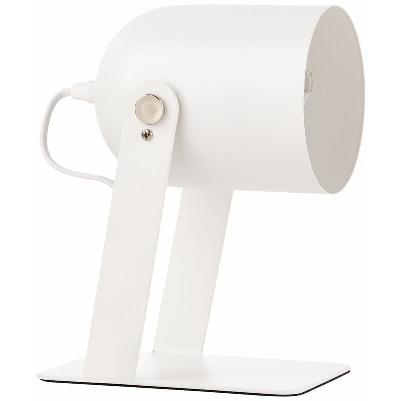 BRILLIANT Lampe Yan Tischleuchte 29cm weiß 1x A60, E27, 30W, geeignet für  Normallampen (nicht enthalten) Mit Schnurzwischenschalter