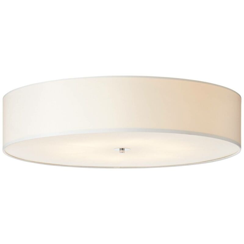 BRILLIANT Lampe Andria Deckenleuchte 70cm weiß/chrom 6x A60, E27, 46W,  geeignet für Normallampen (nicht enthalten) Für LED-Leuchtmittel geeignet