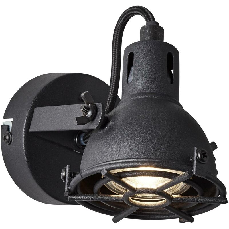 Jesper 3000K) Lampe BRILLIANT LED LED-Reflektorlampe 1x Wandspot schwenkbar GU10, (380lm, LED-PAR51, Kopf schwarz korund 5W inklusive,