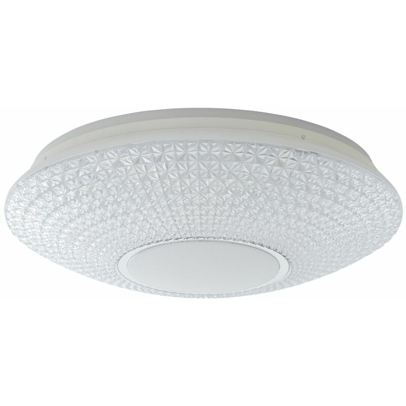 BRILLIANT Lampe Lucian weiß 1x integriert, Stufenlos Deckenleuchte dimmbar LED LED 50cm (3125lm, 3000-6000K) 32W