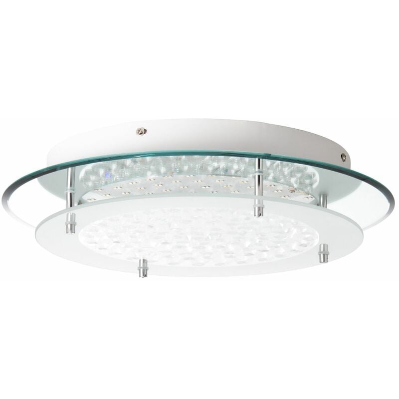 Brelight Lampe Jolene LED Wand- 16W Verschiedene 1x 3000-6000K) und (1800lm, / Inklusive chrom/transparent 36cm Deckenleuchte Dimmstufen integriert, LED Fernbedienung