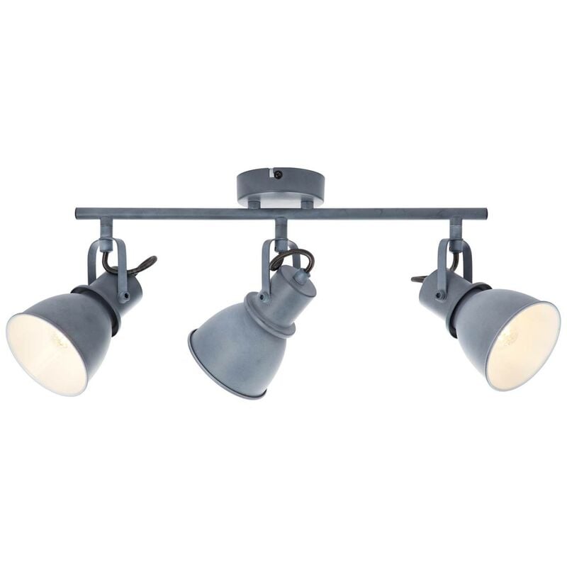 Spotrohr Lampe Köpfe geeignet 3x (nicht enthalten) schwenkbar 3flg E14, D45, Beton BRILLIANT 25W, Bogart grau Tropfenlampen für