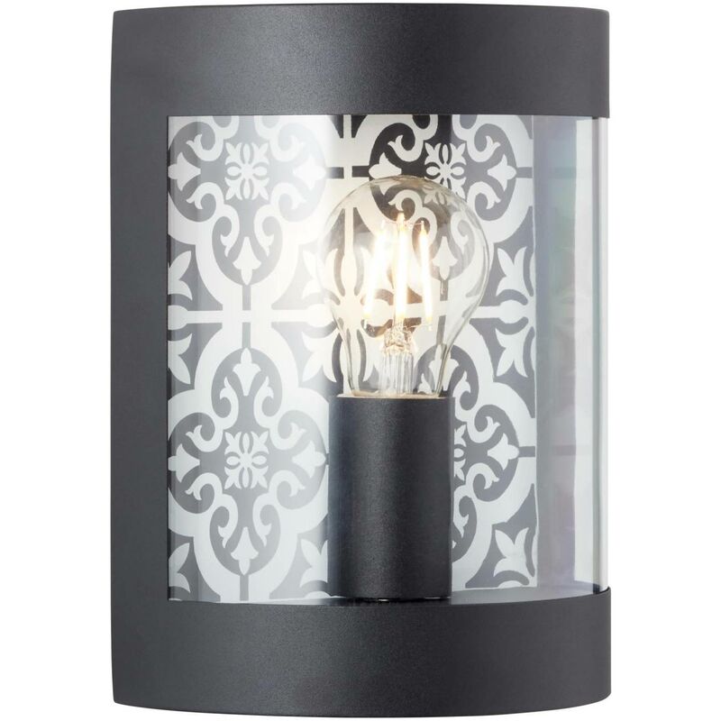 BRILLIANT Lampe Lison Außenwandleuchte A60, spritzwassergeschützt IP-Schutzart: (nicht E27, Normallampen 40W, für 1x - 44 schwarz enthalten) geeignet