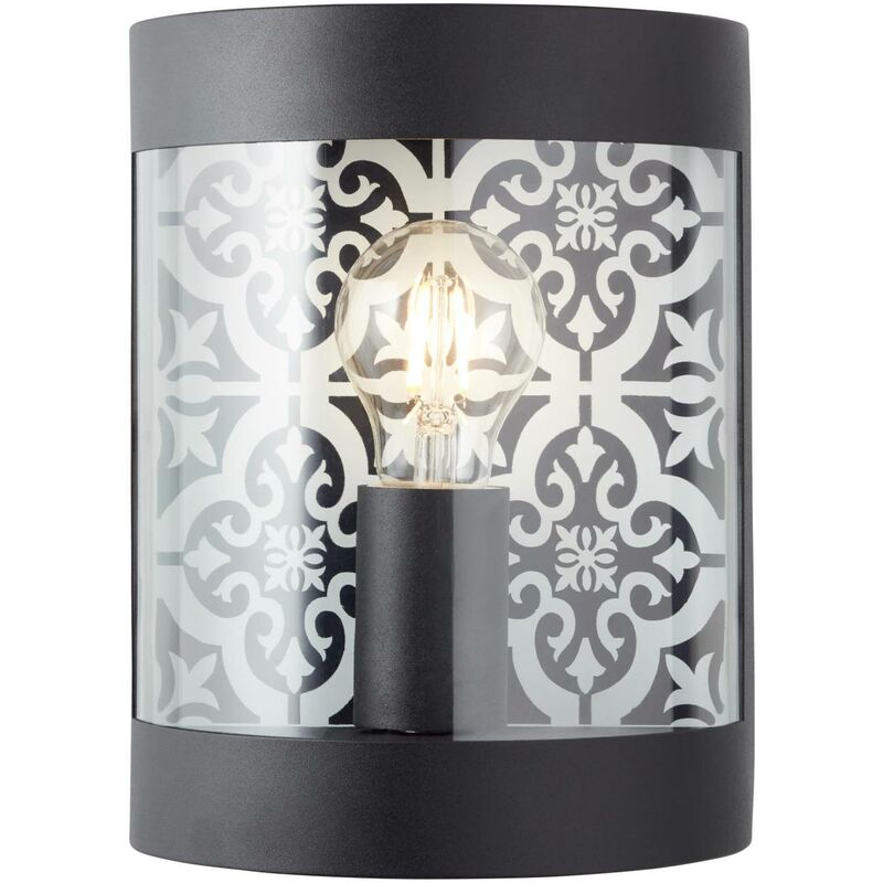 BRILLIANT Lampe Lison Außenwandleuchte schwarz 1x A60, E27, 40W, geeignet  für Normallampen (nicht enthalten) IP-Schutzart: 44 - spritzwassergeschützt