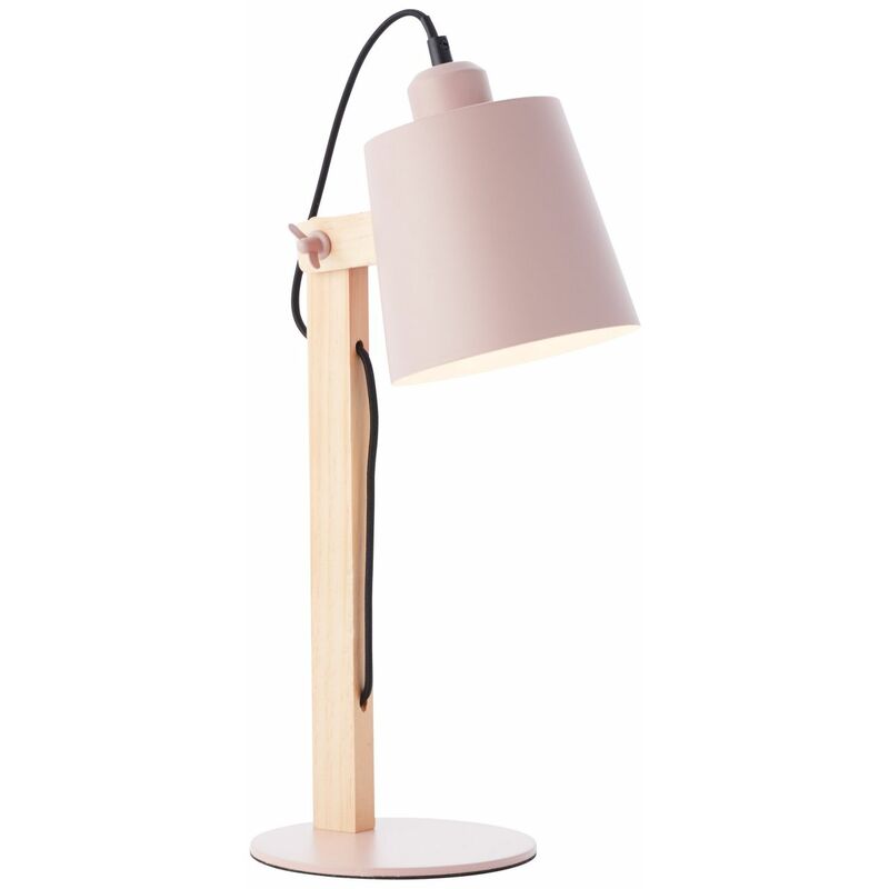 matt Normallampen Mit geeignet Lampe E27, Tischleuchte 1x (nicht enthalten) rosa für Swivel 30W, Schnurzwischenschalter BRILLIANT A60,