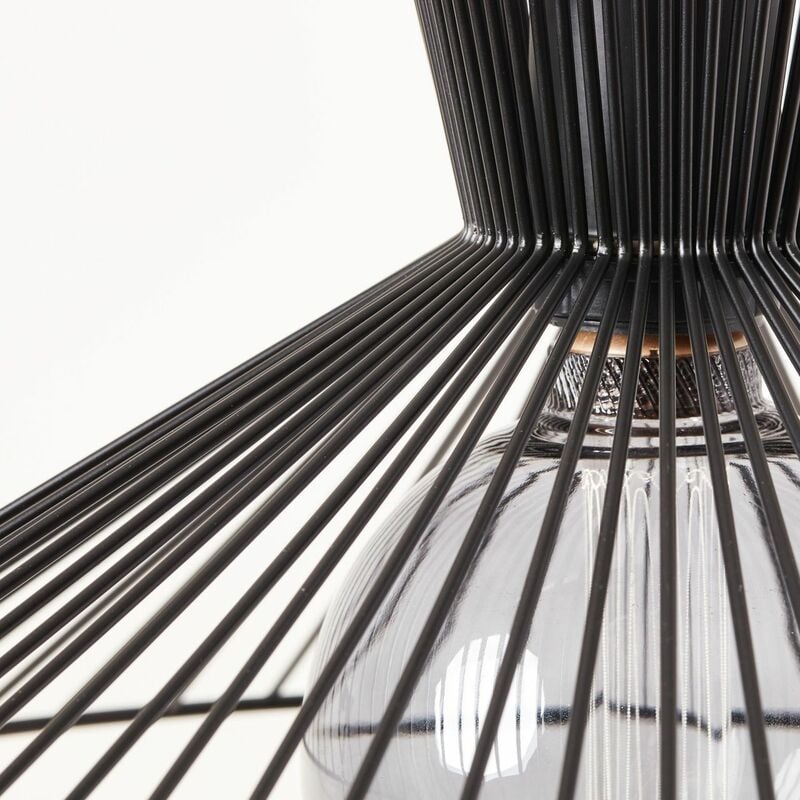 BRILLIANT Lampe, Elmont Pendelleuchte 45cm schwarz matt, 1x A60, E27, 52W,  Kabel kürzbar / in der Höhe einstellbar