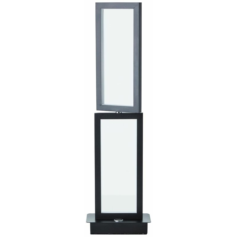 schwarz, integriert, Mit LED Ranut 2flg 2x LED Tischleuchte 9W BRILLIANT integriert, 3000K), Lampe, (1000lm, 3-Stufen-Touchdimmer LED