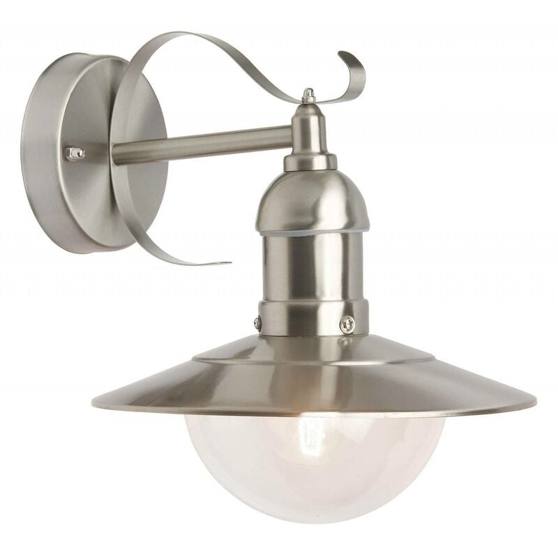 BRILLIANT Lampe Arto Außenwandleuchte hängend n. Normallampen g.f. LED-Leuchtmittel 44 1x E27, geeignet - IP-Schutzart: spritzwassergeschützt edelstahl A60, Für ent. 60W