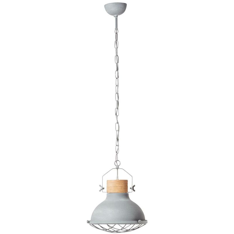 BRILLIANT Lampe Emma Pendelleuchte geeignet 1x 33cm 40W, Normallampen (nicht grau ist kürzbar Kette enthalten) A60, E27, Beton für