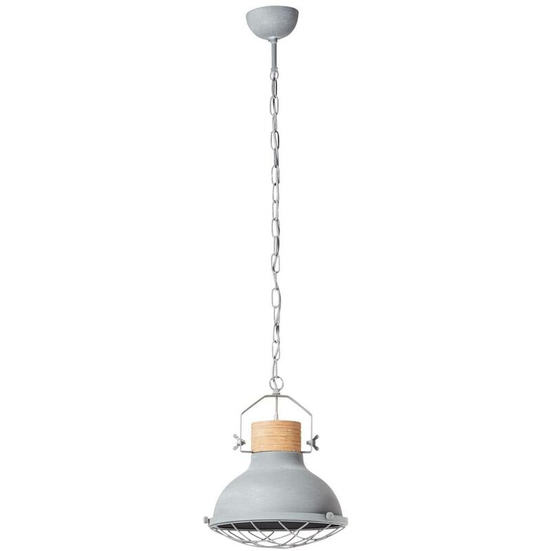 BRILLIANT Lampe Emma Pendelleuchte 33cm grau Beton 1x A60, E27, 40W,  geeignet für Normallampen (nicht enthalten) Kette ist kürzbar