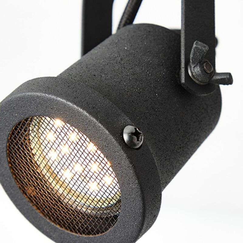 BRILLIANT Inge holz schwenkbar PAR51, dunkel/schwarz Spotrohr 2x für Innenleuchten,Strahler,-Rohr geeignet GU10, 2flg. 6W, (nicht enthalten) Köpfe Reflektorlampen