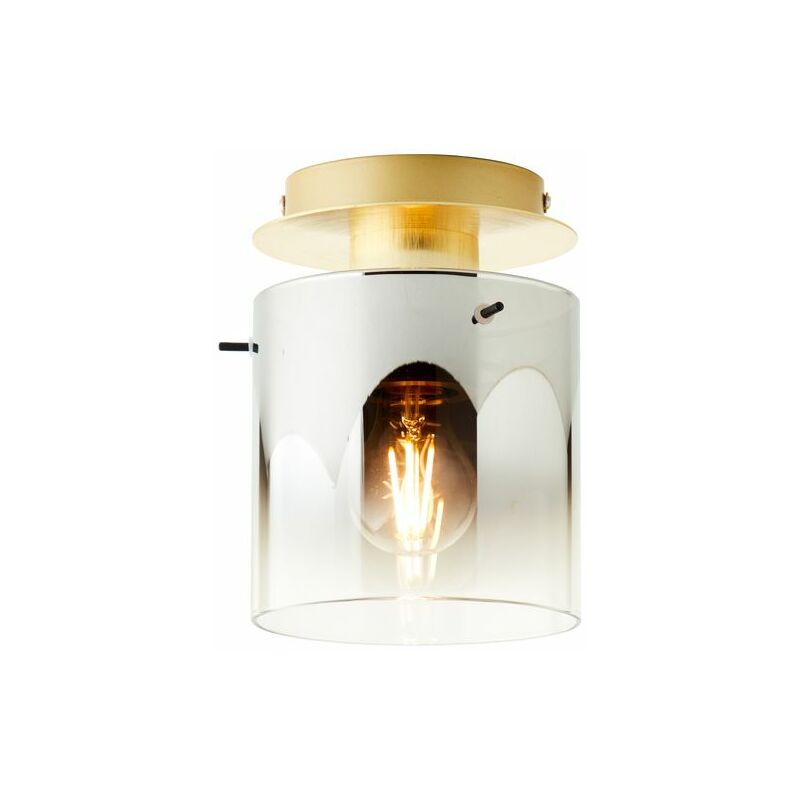 Osaki Normallampen BRILLIANT Deckenleuchte 52W, enthalten) gold/rauchglas (nicht E27, 1x 1flg geeignet für A60,