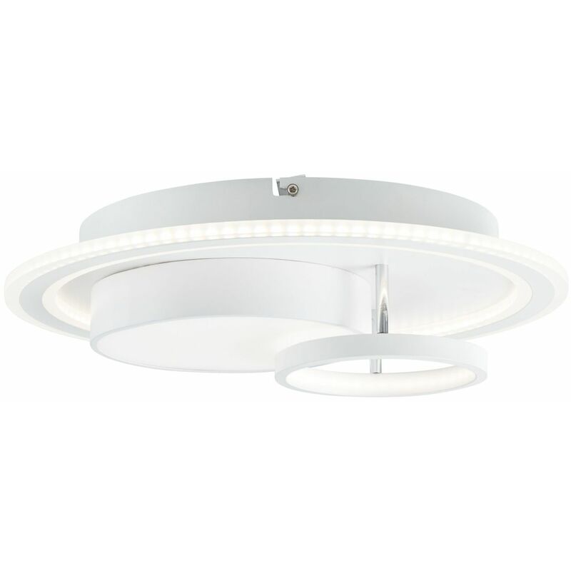 Lampe, integriert, BRILLIANT Sigune dimmbar 1x LED Deckenleuchte 40x40cm mit (4400lm, 3000K), Fernbedienung LED 40W LED weiß/schwarz, integriert,