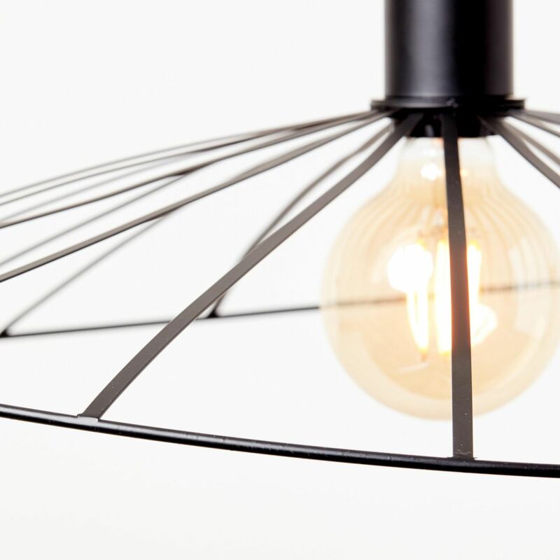 BRILLIANT Lampe, Leika Pendelleuchte 1flg schwarz matt, 1x A60, E27, 52W,  Kabel kürzbar / in der Höhe einstellbar