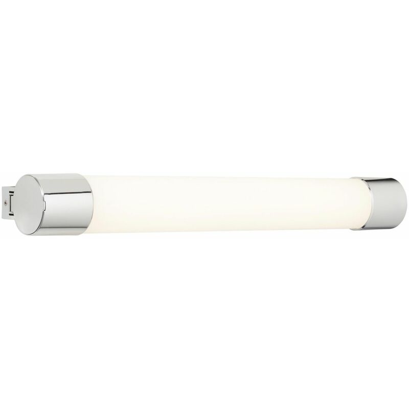 IP-Schutzart: integriert, Steckdose weiß/chrom Lampe - 54 Wandleuchte Horace BRILLIANT 1x LED spritzwassergeschützt LED (1300lm, 4000K) 10W