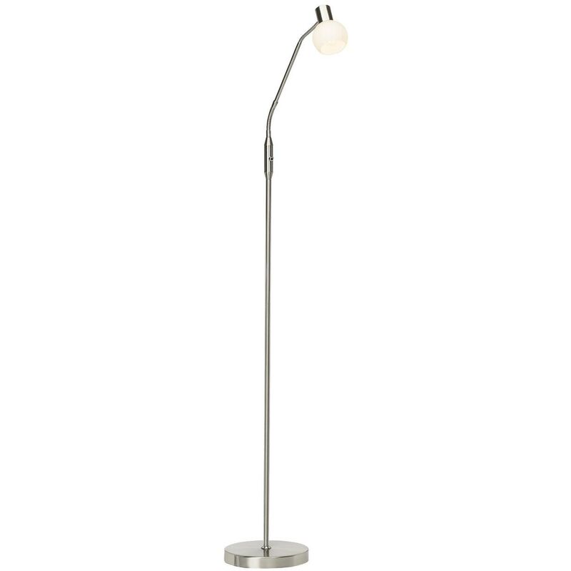 BRILLIANT Lampe Philo LED Standleuchte 1flg eisen/weiß 1x LED-D45, E14, 4W  LED-Tropfenlampe inklusive, (450lm, 2700K) Mit Kippschalter