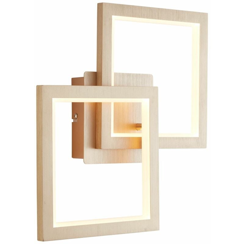 BRILLIANT Lampe, Gwyn integriert, Deckenleuchte alu/gold, Wand- Kunststoff, LED LED 1x Metall/ A und 3000K), (950lm, 18W