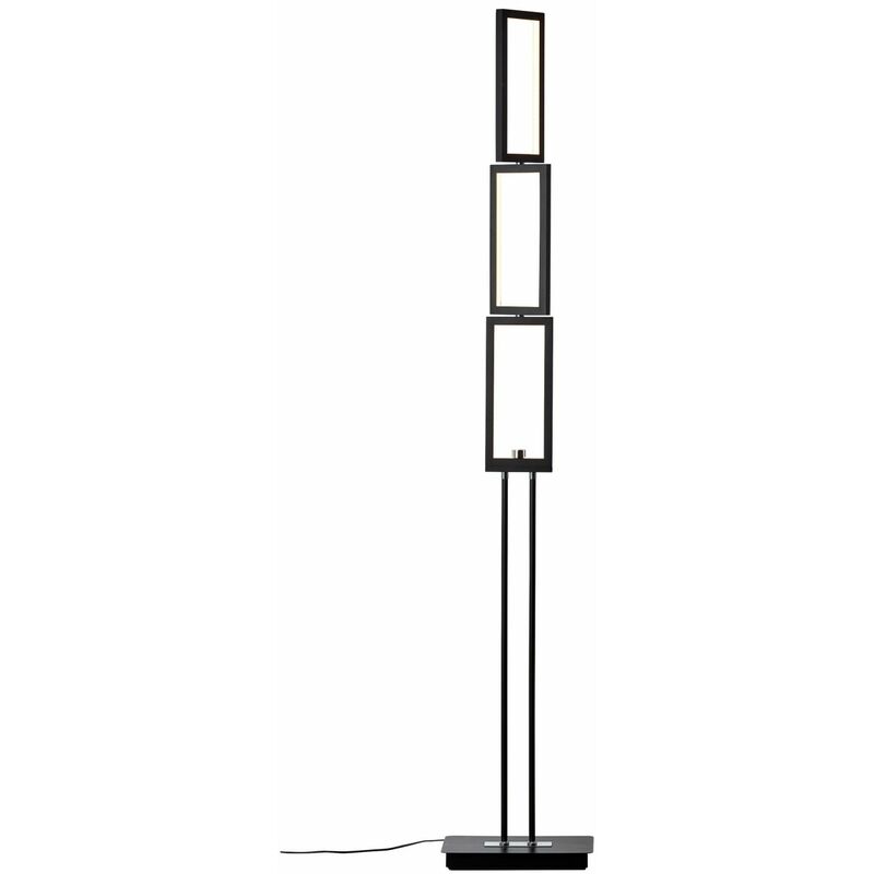 schwarz, BRILLIANT 3x LED 3flg Mit LED 8W Standleuchte (1067lm, 3-Stufen-Touchdimmer Lampe, integriert, Ranut integriert, LED 3000K),