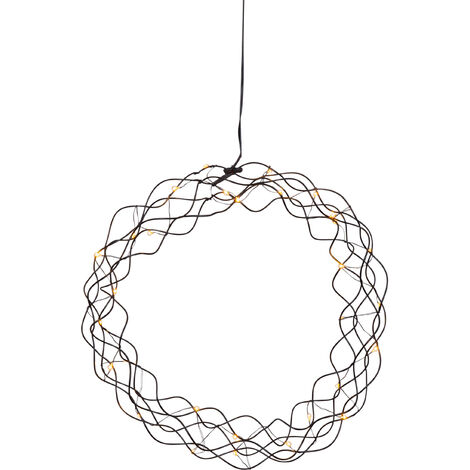LED-Lichterkranz „Curly“ – 45 Cm Durchmesser, 50 Warmweiße LEDs, Aus Metall & Kunststoff – Deko Für Fenster & Wohnraum