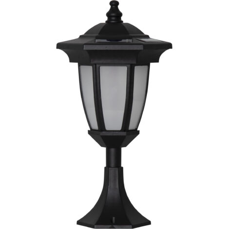 Star Solarleuchte Flame Outdoor - LED Solarlaterne mit Flammenlicht-Effekt, Wand-, Tisch- & Wegeleuchte, 63cm Höhe, IP44 wetterfest, inkl. Dämmerungssensor & Akku - Schwarz