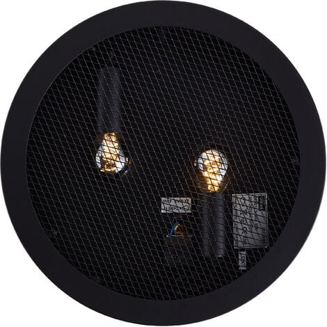 Brilliant Lampe Sandros Deckenleuchte E14, D45, 31cm W schwarz schwarz 40 Bambus/Metall 2x