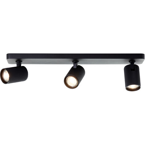 Balkenstrahler Lampe Marty LED- schwarz Brilliant sand schwarz W, 10 Metall/Glas , GU10, 3x 3flg LED