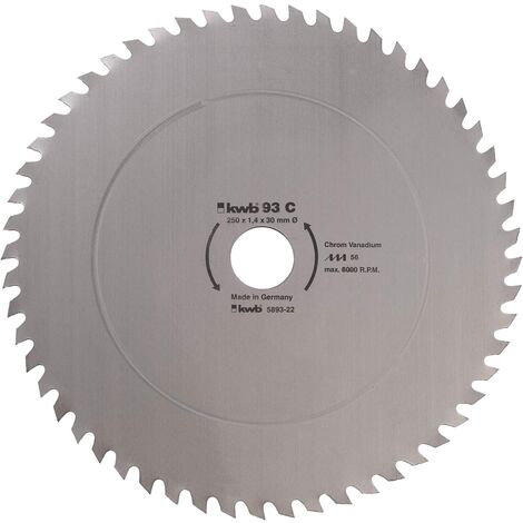 kwb Kreissägeblatt 300 x 30 mm, Made in Germany, grober schneller Schnitt, Sägeblatt geeignet für Brennholz und Schalungen
