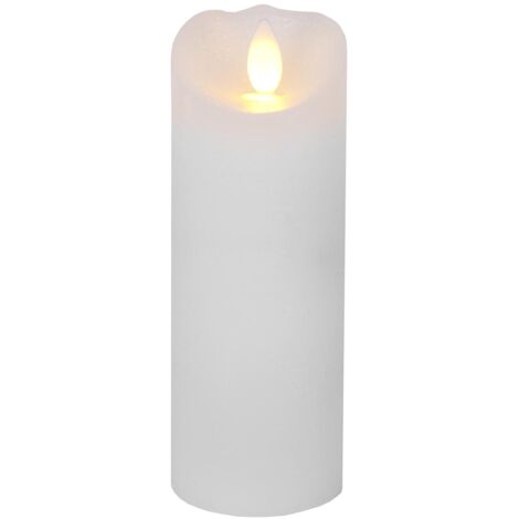LED-Wachskerze "Glow Flame",Farbe:weiss,15 cm (1/4)