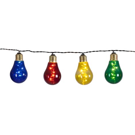 LED Glühbirnen Lichterkette -Glow', outdoor, Netzbetrieb, bunt, 3,6m (1/3)