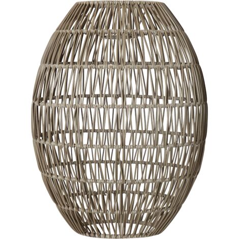 Outdoor Lampenschirm ,Linde' in Rattan-Optik, natur, 40cm (1/5)