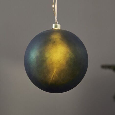 Batteriebetriebene Weihnachtsleuchte ,Bliss' mit Baumkugel, 20 Tautropfen-LEDs, Timer, grün, Ø 20cm (1/5)