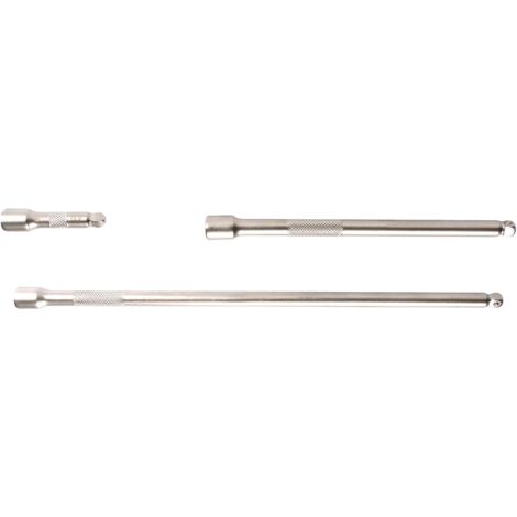SW-Stahl 05760SB Kippverlängerungssatz 1/4 Zoll I 50-150 - 250 mm I 1/4 Zoll Ratschenverlängerung I Kippvierkant I Chrom-Vanadium-Stahl I 3-teilig