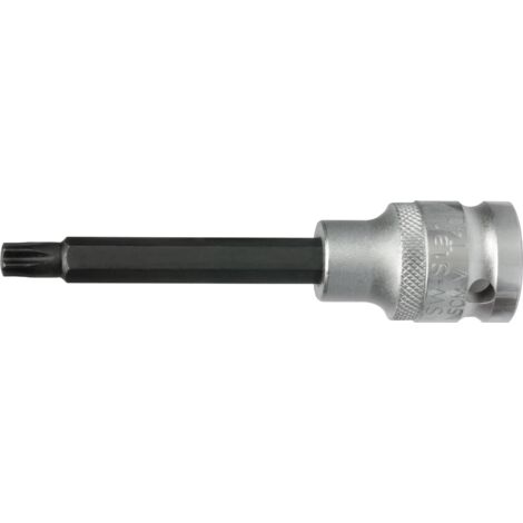 SW-Stahl 05347L Schraubendrehereinsatz, 1/2 I T-Profil I T55 x 100mm I Schraubendreher-Einsatz für Torx I Sechskant Einsatz