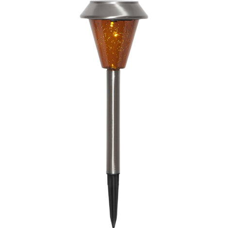Bunte Solar-Leuchten ,Ibiza' zur Wegbeleuchtung, 12er Set, Farbmix, Edelstahl, Lichtsensor, H 29cm (1/5)