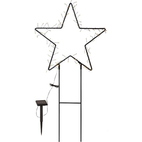LED Spießleuchte ,Silhouette Barlumi', Stern, warmweiß, outdoor, 80cm (1/5)