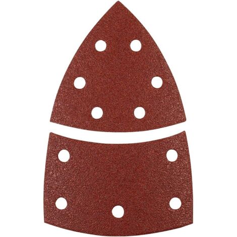 kwb Schleif-Dreieck für Delta- u. Multi-Schleifer - für Metall, Holz, Lack u. v. m, für Bosch-PSM , 100 x 62 93 mm Korn K-60, K-120, K180, je 4 Stk., Sparpack (12 Stk.)