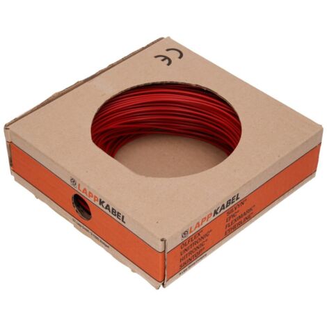 100 Meter Lapp 4520042 H07V-K 2,5 mm² rot I Verdrahtungsleitung I Aderleitung flexibel I PVC Einzelader I Litze 2,5mm2 I Verdrahtung (1/2)