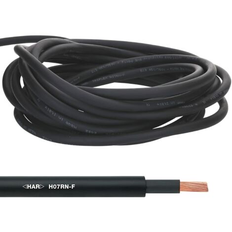 10 Meter Lapp 1600096 H07RN-F 1x1,5 mm² Gummileitung flexibel ohne Schutzleiter I UV-resistentes Kabel für Außenbereich I ölbeständig I kältebeständig I Anschlussleitung schwarz