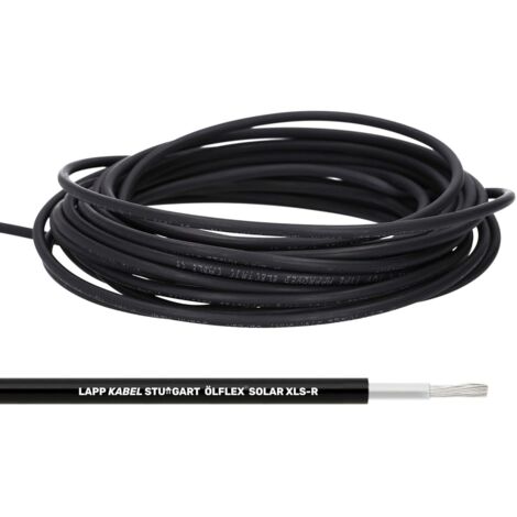 10 Meter Lapp 0023137 ÖLFLEX SOLAR XLS-R 1X4 WH/BK I Kabel für Solartechnik I Solarleitung für Außenbereich I UV-resistent I Halogenfrei I Robust I Wasserdicht I erdverlgebar