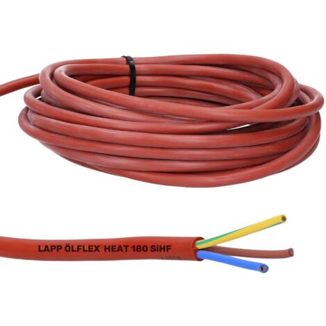 5 Meter Silikonkabel z.B. für Ihre Sauna - SIHF 3x1,5 mm²