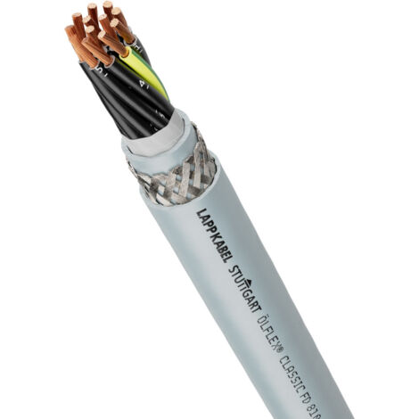 10 Meter Lapp 0026200 ÖLFLEX CLASSIC FD 810 CY 2x0,5 mm² PVC Steuerleitung I Schleppketten geeignet I Steuerkabel geschirmt 2 adrig grau