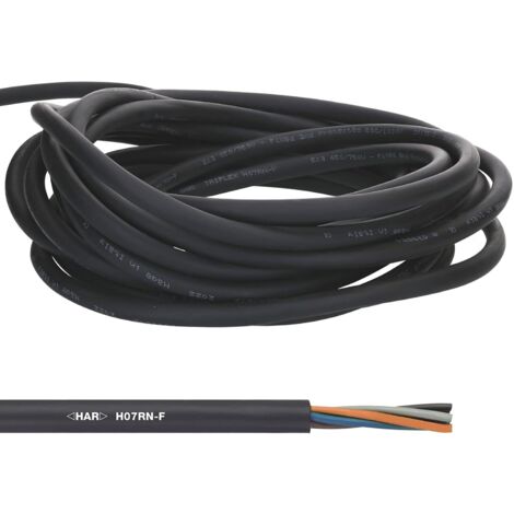 10 Meter Lapp 1600187 H07RN-F 2x2,5 mm² Gummileitung flexibel ohne Schutzleiter I UV-resistentes Kabel für Außenbereich I ölbeständig I kältebeständig I Anschlussleitung schwarz (1/5)